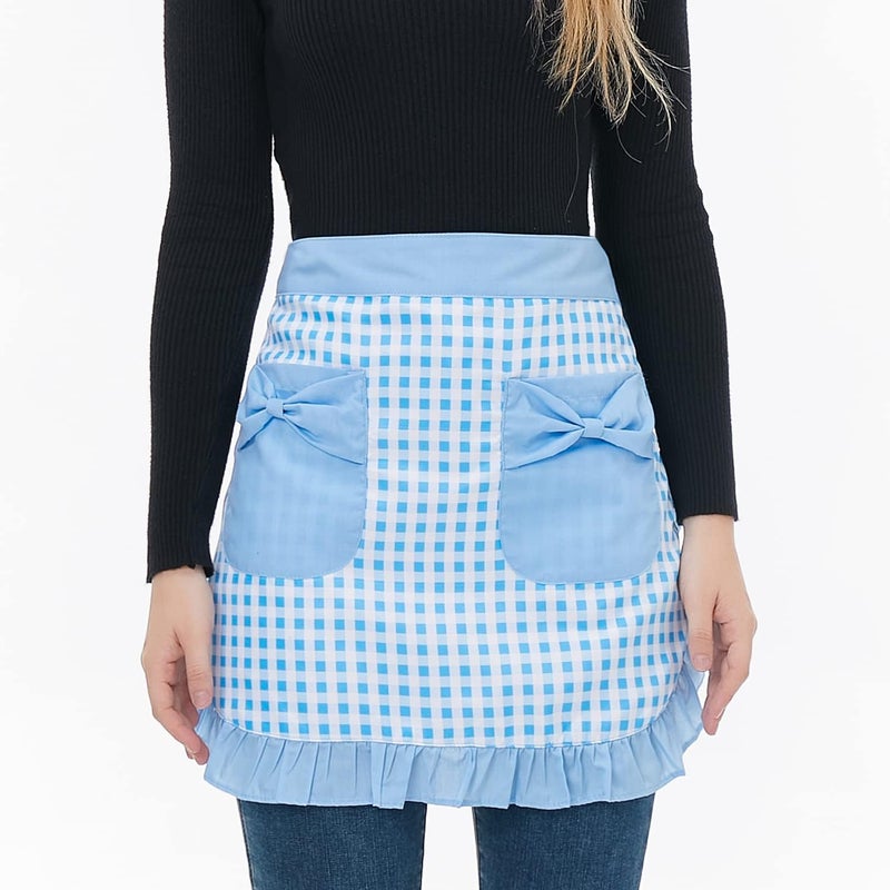 Love Potato Waist Apron with Pockets, Fashion Kitchen Cooking Restaurant Bistro Half Aprons for Girl Woman - Image 2